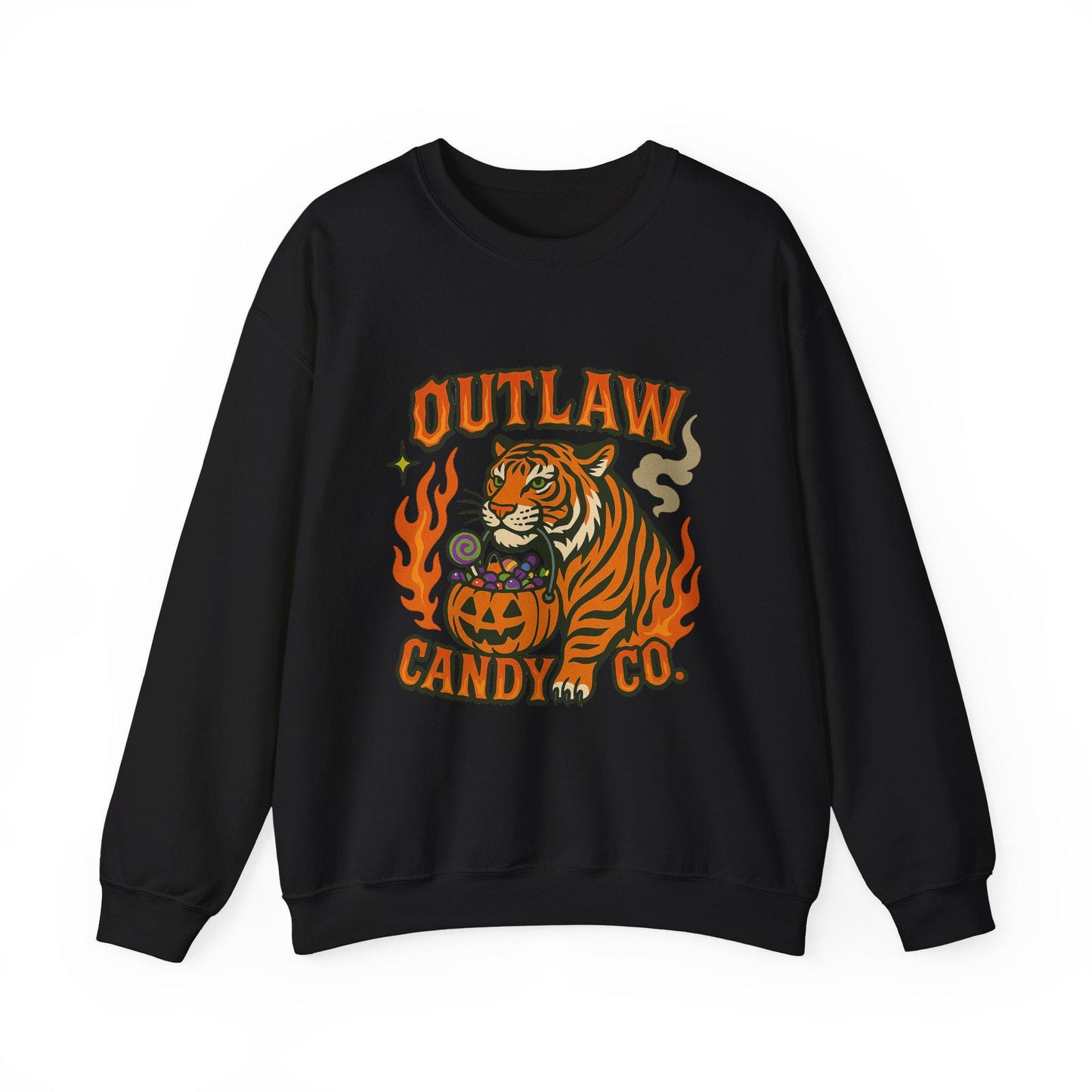 Edgy western tiger "outlaw candy co" Halloween PNG graphic INSTANT digital download for tshirt sublimation or dtf