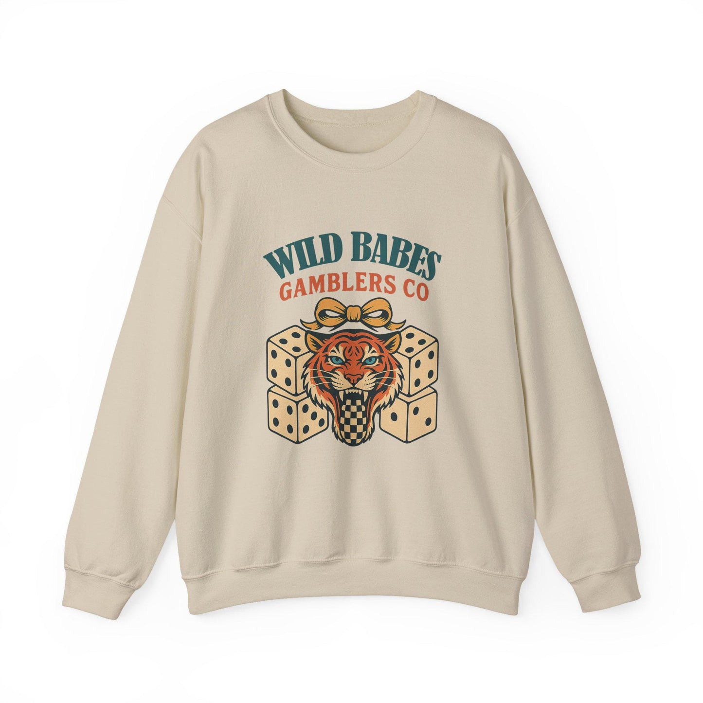 Edgy "wild babes gamblers co" dice tiger bow PNG graphic INSTANT digital download for tshirt sublimation or dtf