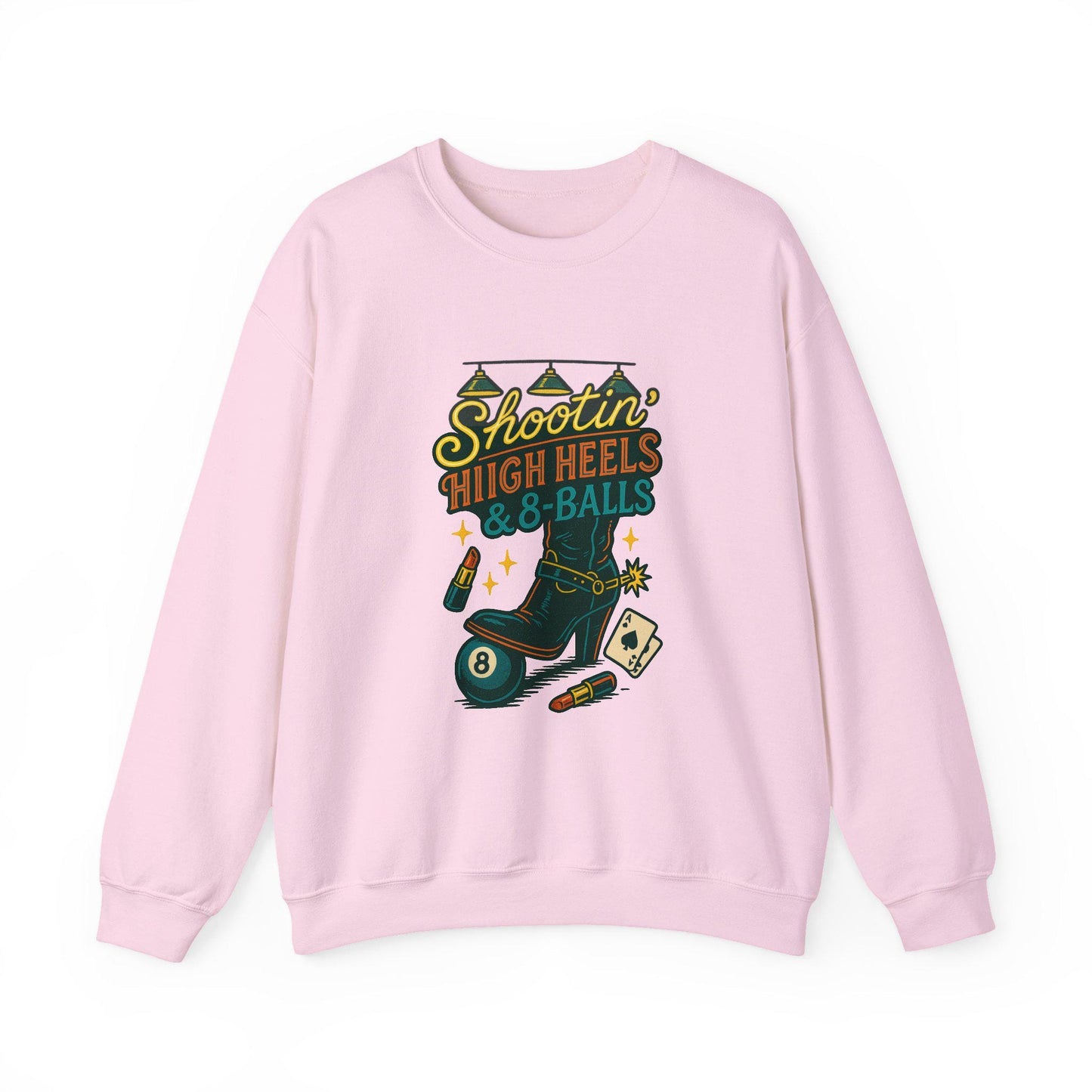 Western shootin high heels and 8balls lipstick cards bar png graphic INSTANT digital download for tshirt sublimation or dtf