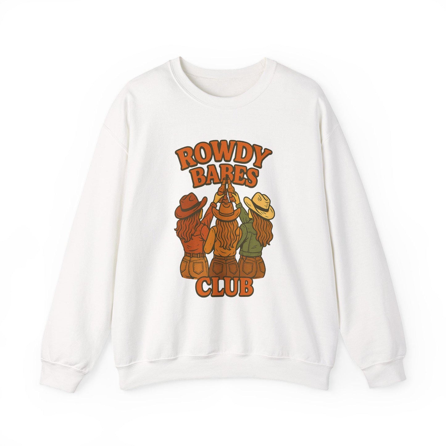 Western vintage retro cowgirl country girl "Rowdy Babes Club" PNG graphic INSTANT digital download for tshirt sublimation or dtf