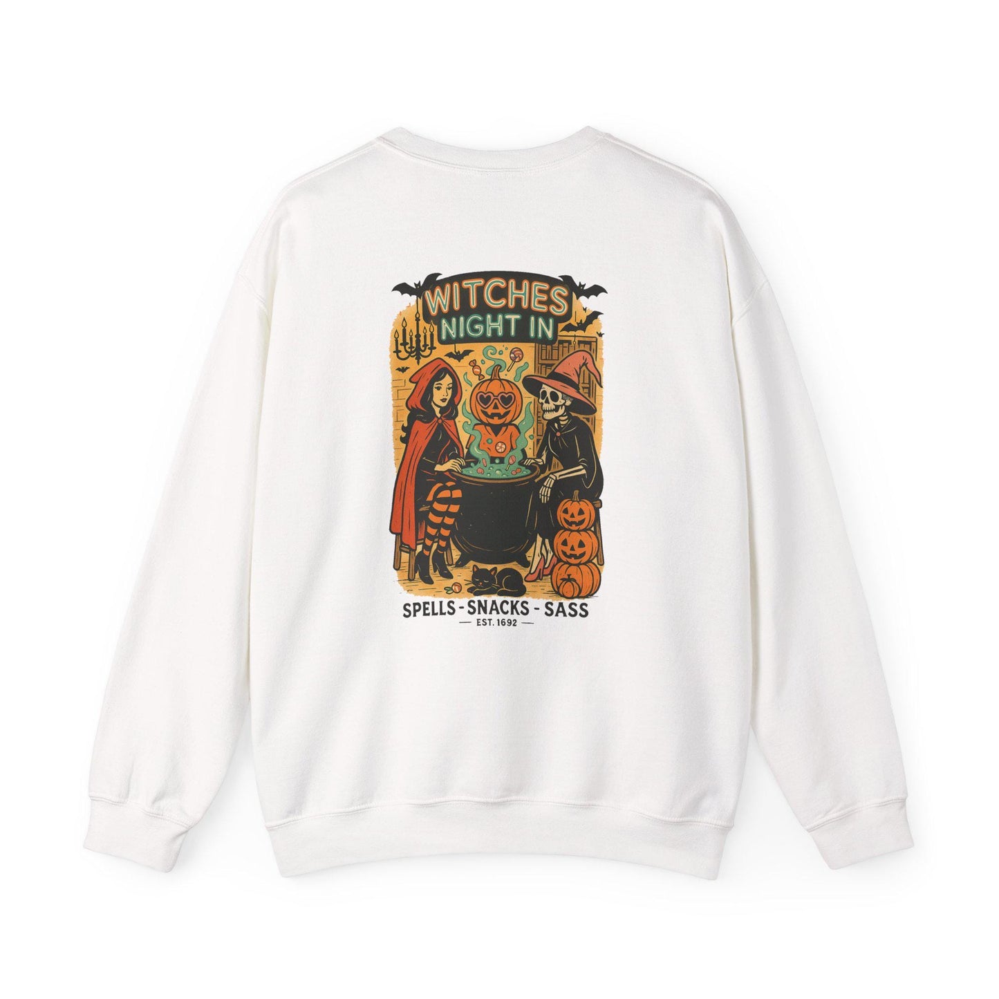 Spooky halloween "witches night in" vintage retro PNG graphic digital download for tshirt sublimation or dtf