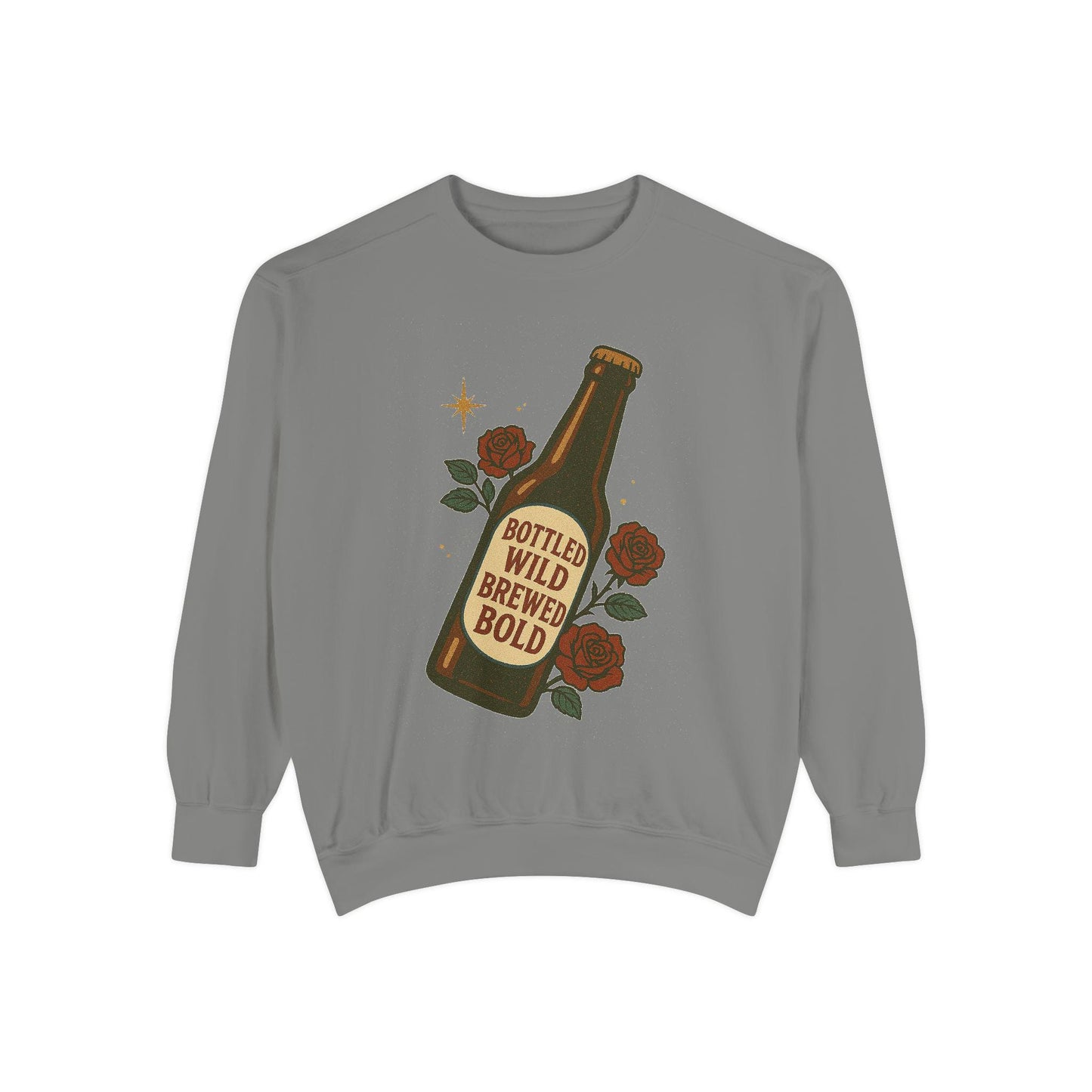 Edgy "bottled wild, brewed bold" png graphic digital download for tshirt sublimation or dtf