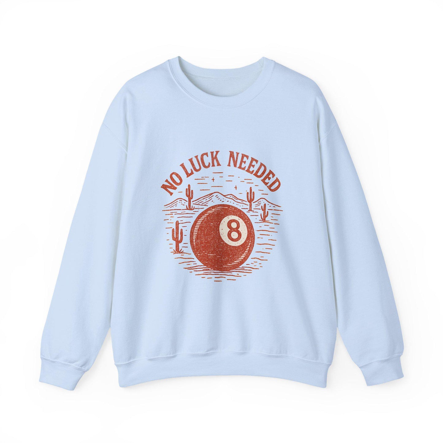 Western desert 8ball no luck needed png graphic INSTANT digital download for tshirt sublimation or dtf