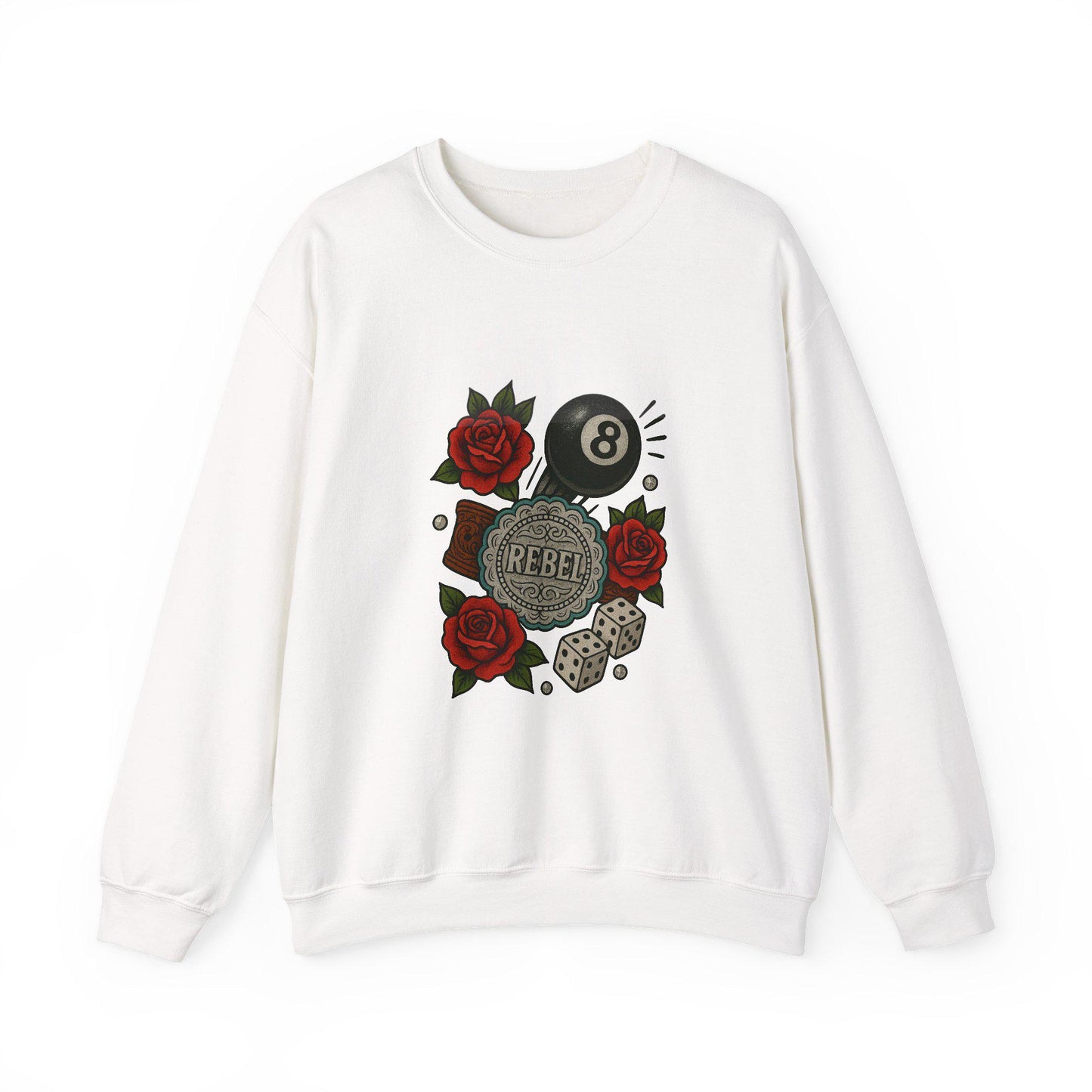 western concho tooled leather belt 8 ball rose dice png graphic INSTANT digital download for tshirt sublimation or dtf