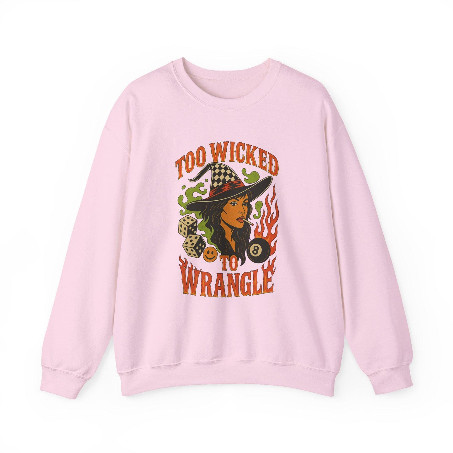 Edgy western yallternative HALLOWEEN "too wicked to wrangle" PNG graphic digital download for tshirt sublimation or dtf