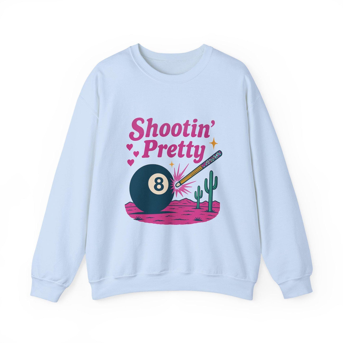 Western 8 ball shootin pretty desert png graphic INSTANT digital download for tshirt sublimation or dtf