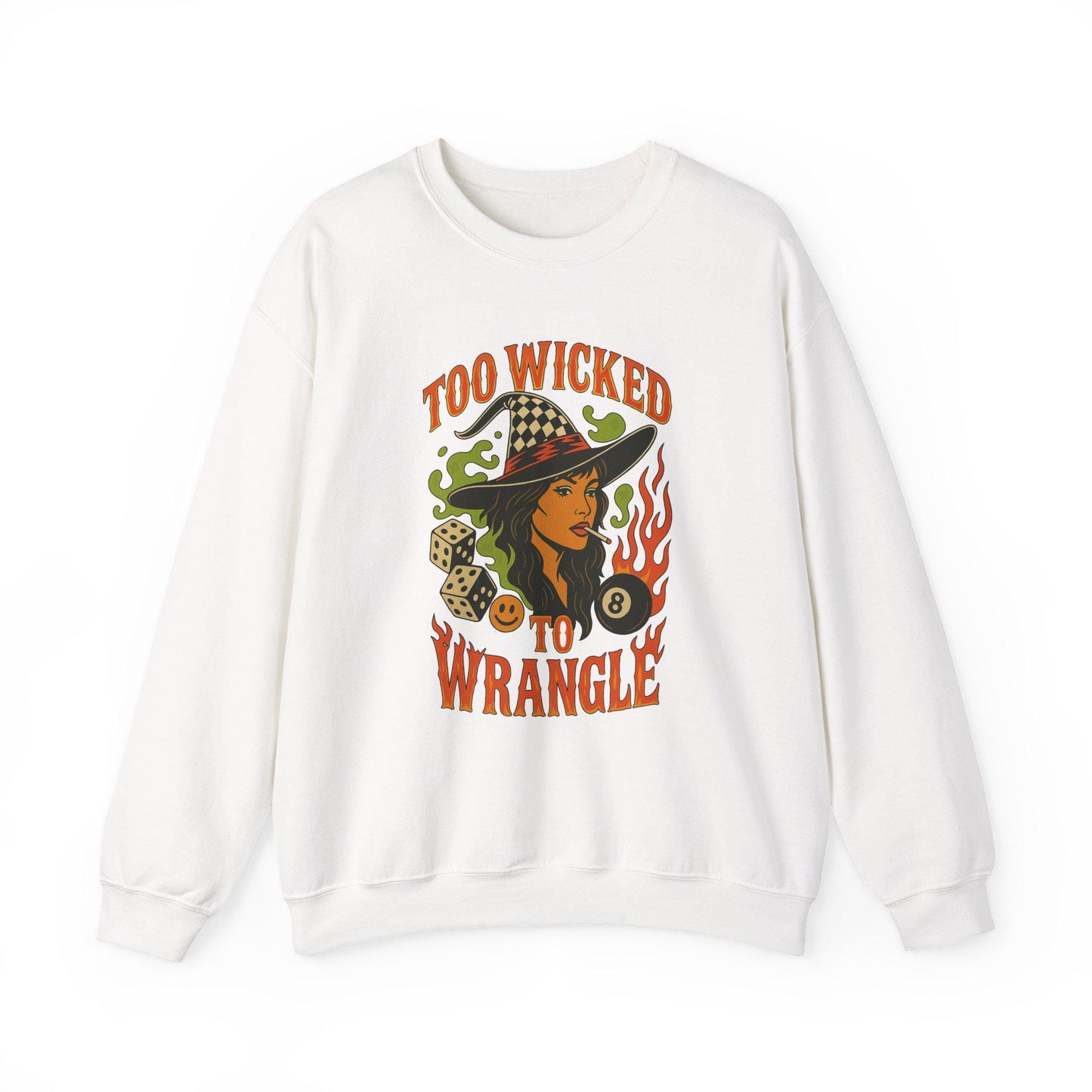 Edgy western yallternative HALLOWEEN "too wicked to wrangle" PNG graphic digital download for tshirt sublimation or dtf