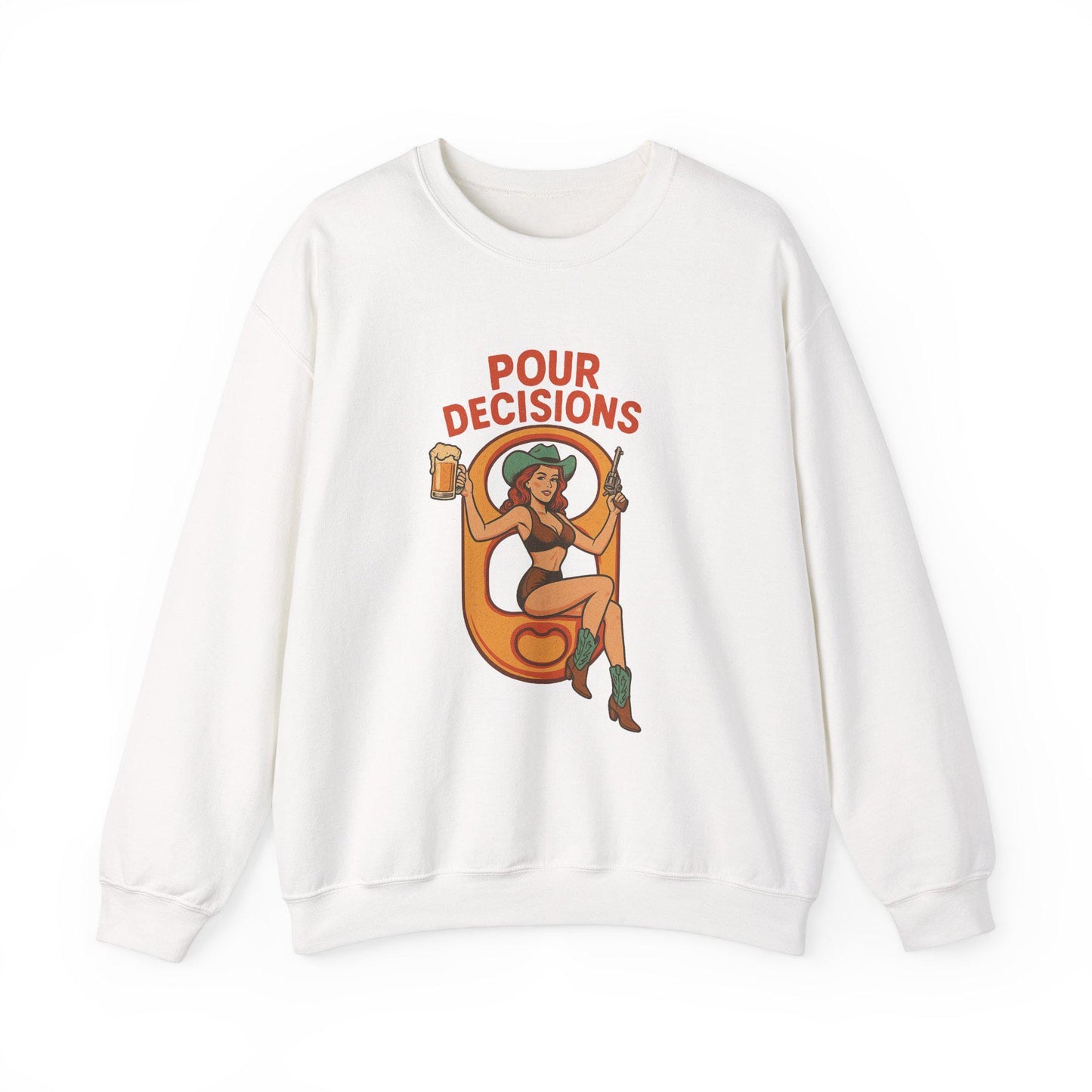 Pour decisions western pinup cowgirl can tab pose graphic digital download for tshirt sublimation or dtf