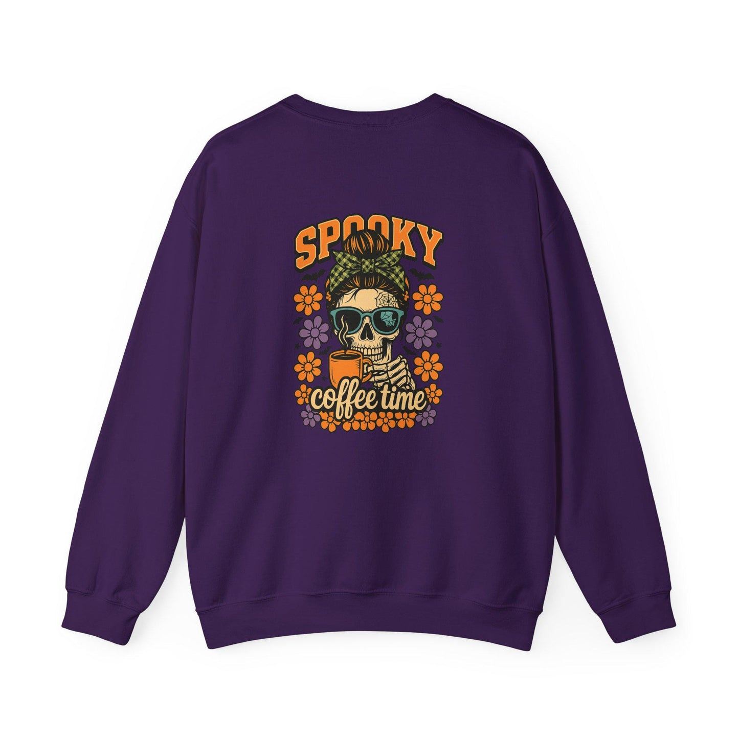 Halloween "Spooky coffee time"  mama skull PNG graphic INSTANT digital downloads for tshirt sublimation or dtf