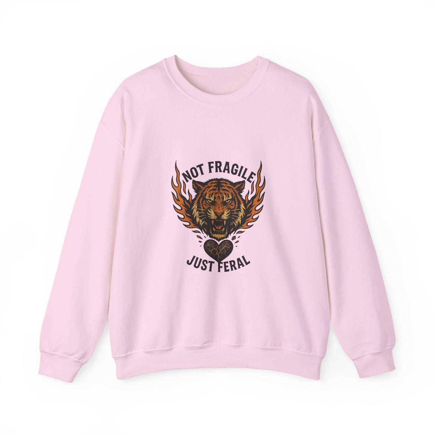 Not fragile, just Feral trendy flaming vintage tiger PNG graphic INSTANT digital download for tshirt sublimation or dtf