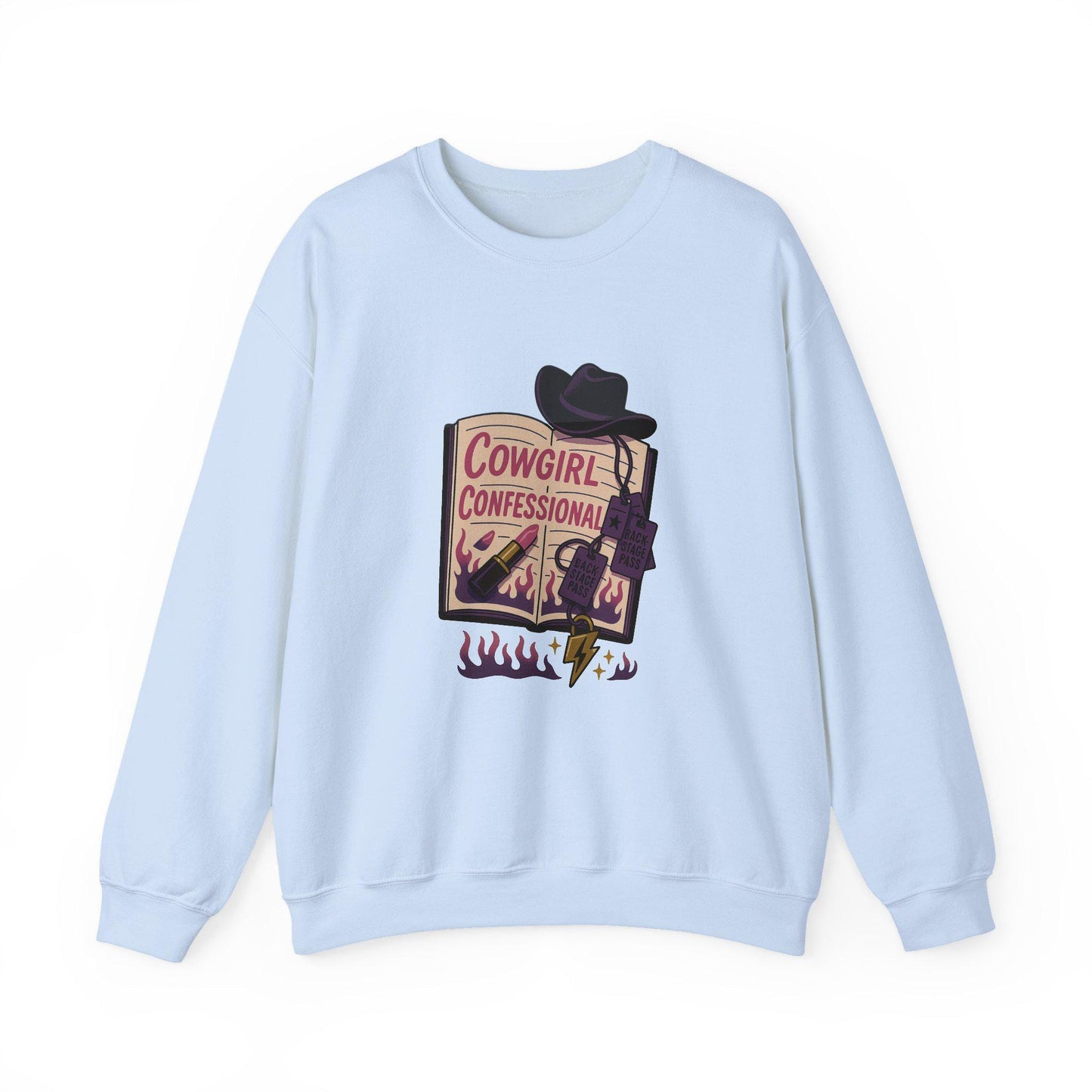 Western "Cowgirl confessional" flaming diary PNG graphic INSTANT digital download for tshirt sublimation or dtf