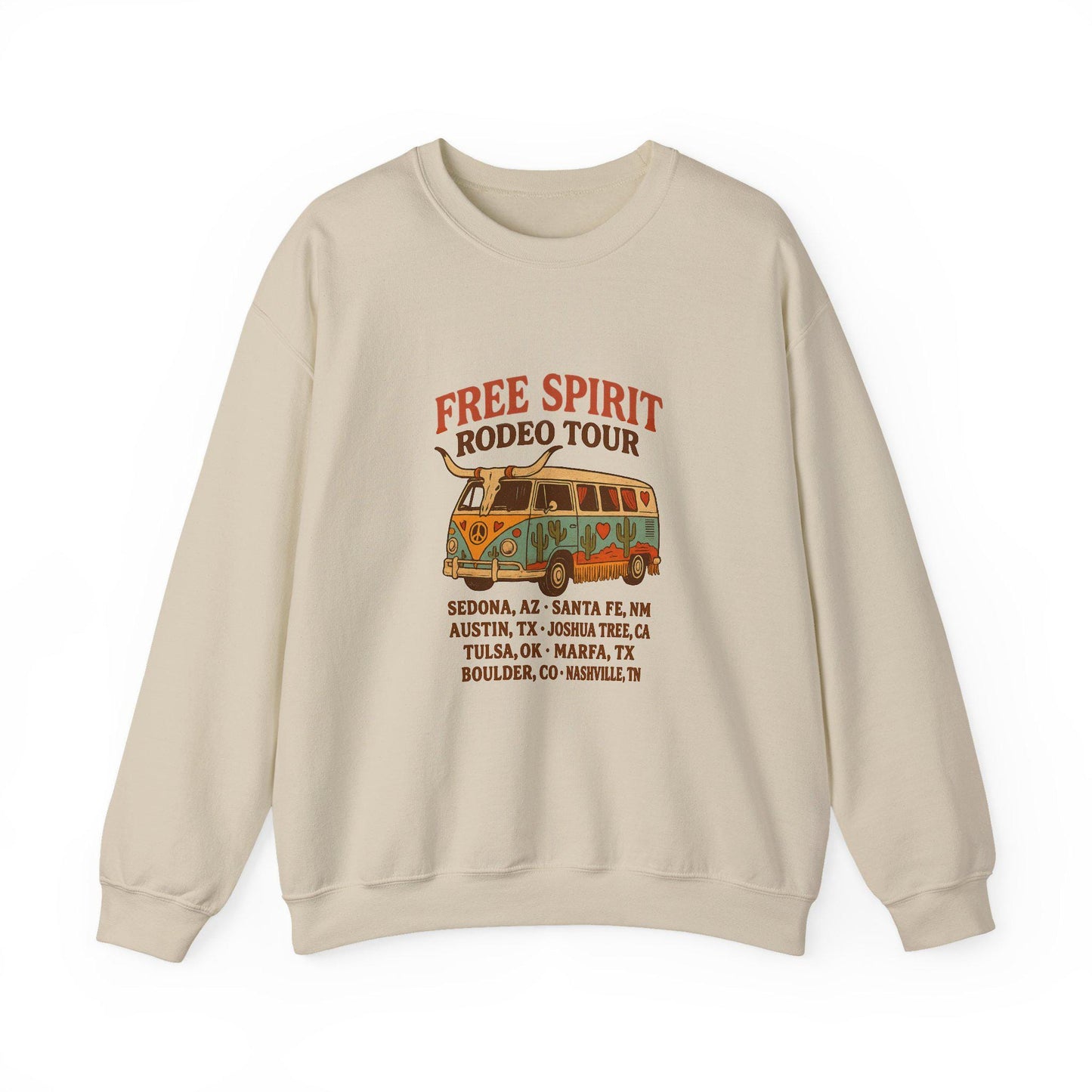 Western free spirit rodeo tour western groovy hippie van instant png download for tshirt sublimation or dtf