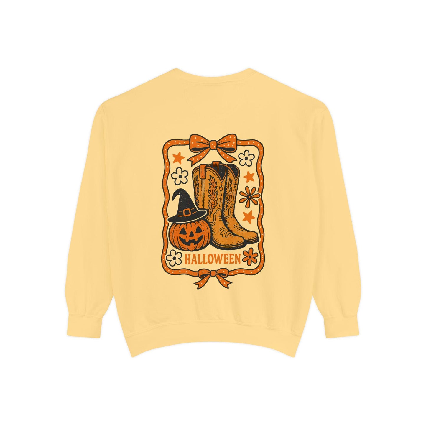 Western halloween boot and pumpkin graphic with matching logo PNG graphic INSTANT digital download for tshirt sublimation or dtf