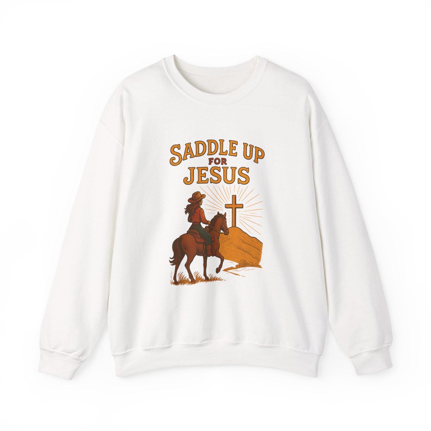 Western "saddle up for jesus" christian cowgirl PNG graphic INSTANT digital download for tshirt sublimation or dtf