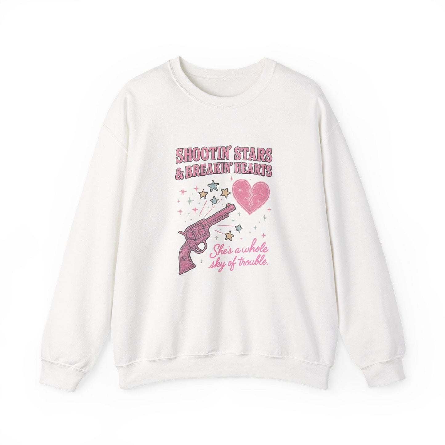 Pink western "Shootin stars & breakin hearts" cowgirl PNG graphic INSTANT digital download for tshirt sublimation or dtf