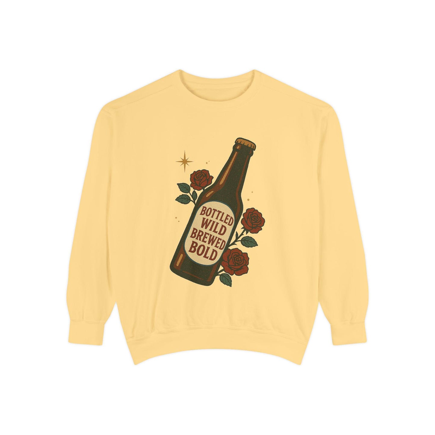 Edgy "bottled wild, brewed bold" png graphic digital download for tshirt sublimation or dtf