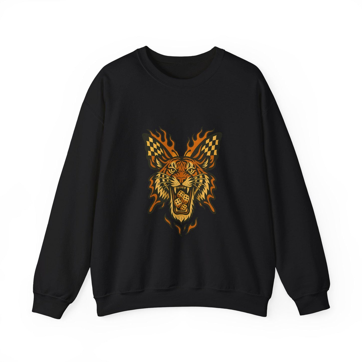 Yallternative edgy flaming butterfly tiger dice PNG graphic INSTANT digital download for tshirt sublimation or dtf