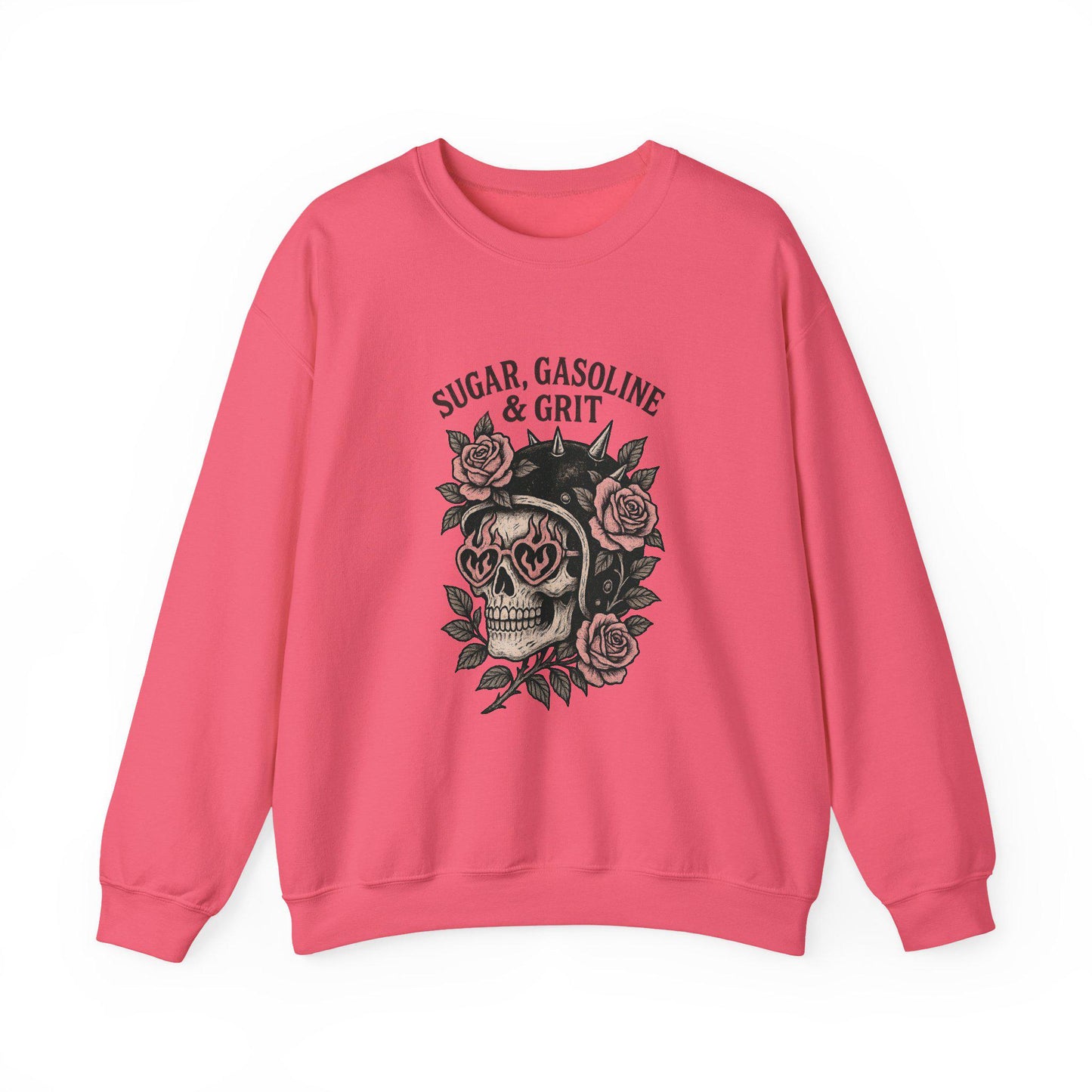 Pink Floral Biker skull PNG graphic INSTANT digital download for tshirt sublimation or dtf