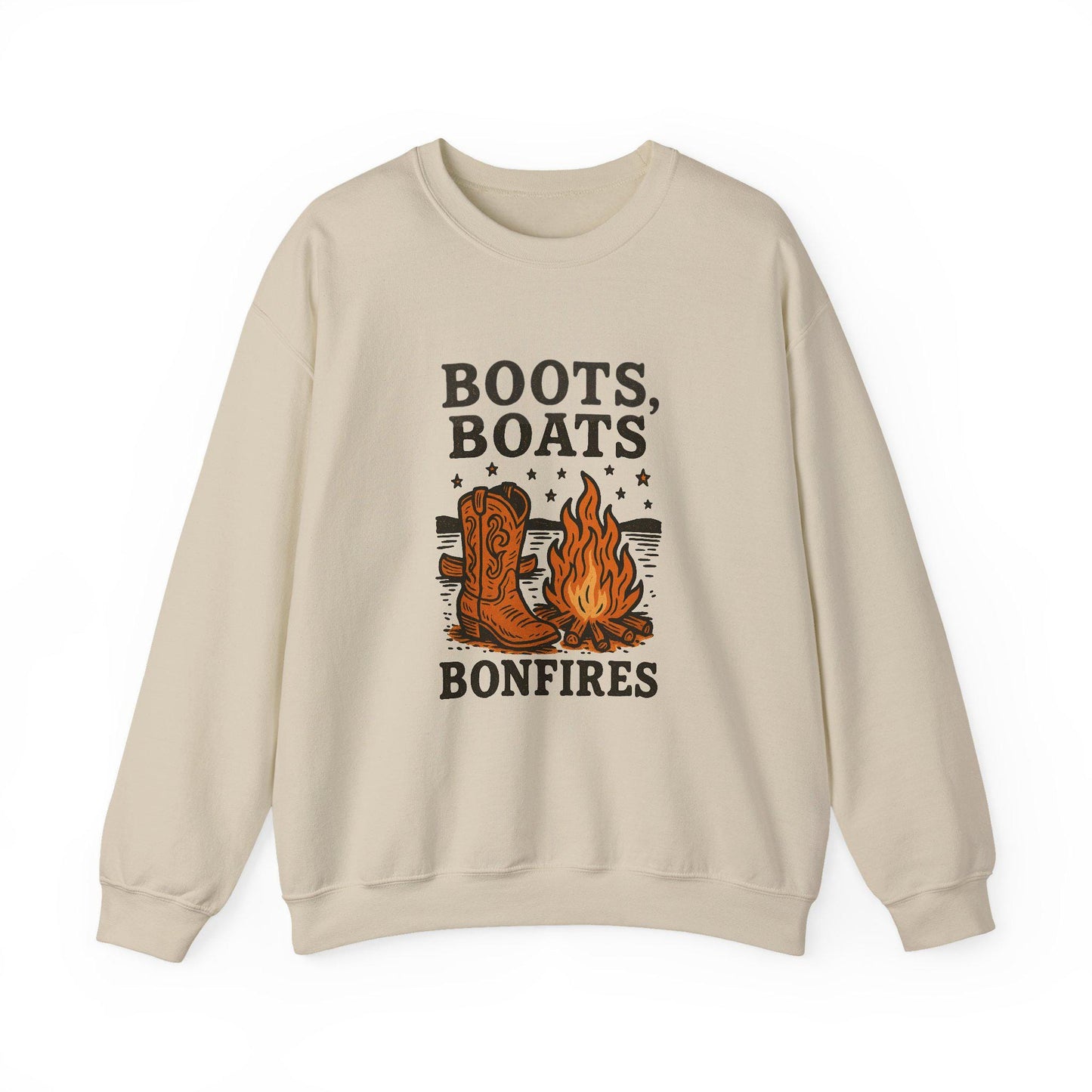 Western summer cowgirl cowboy boots boats bonfires png graphic INSTANT digital download for tshirt sublimationor dtf