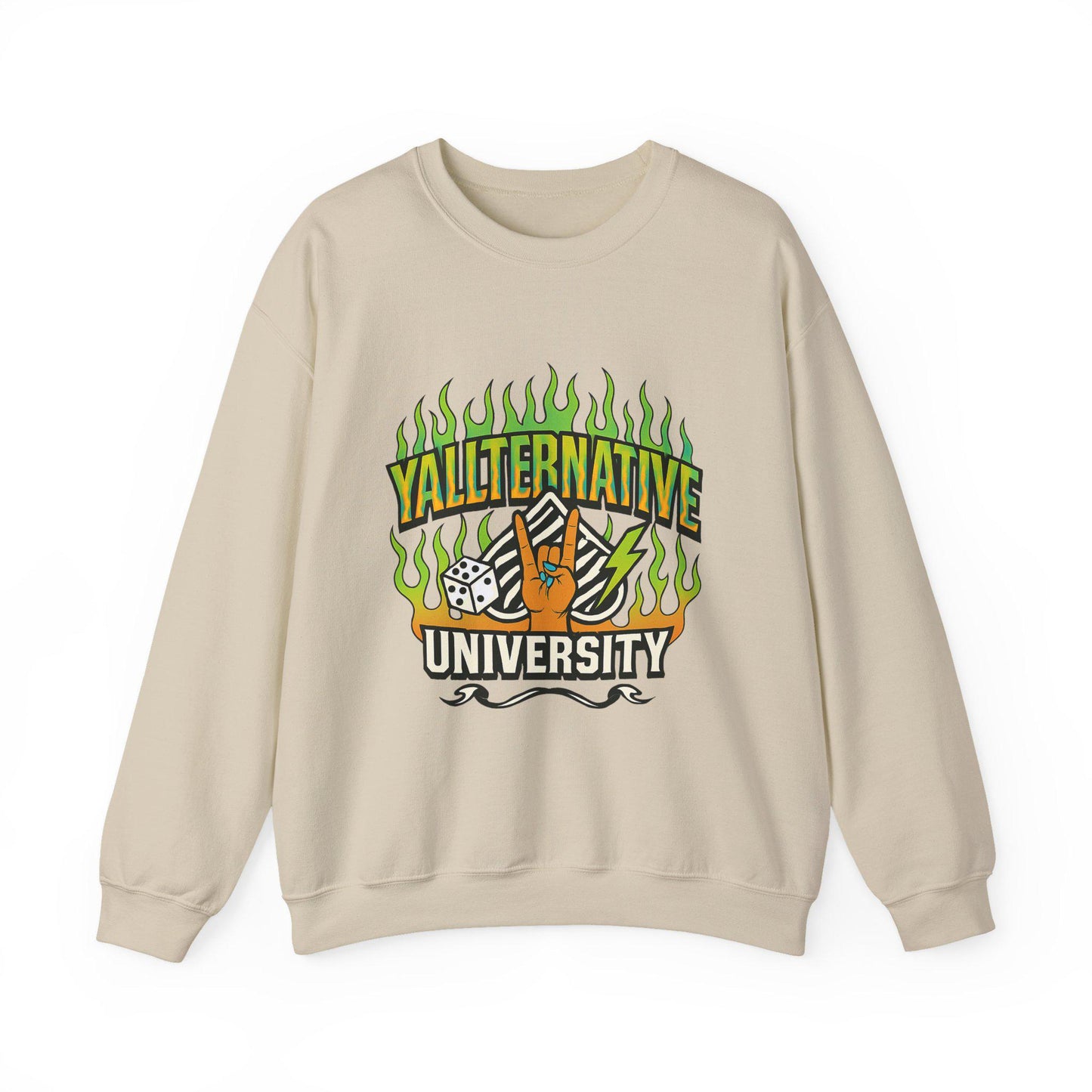 Edgy "yallternative university" spade dice PNG graphic INSTANT digital download for tshirt sublimation or dtf