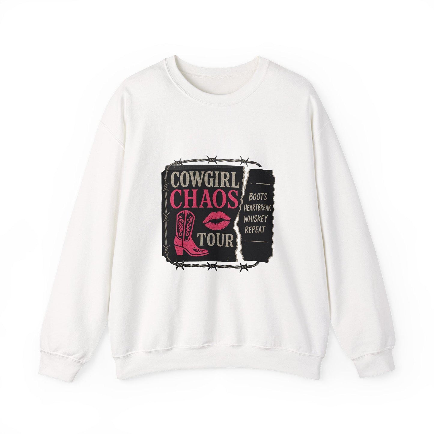 Western "cowgirl chaos tour" ripped ticket PNG graphic INSTANT digital download for tshirt sublimation or dtf