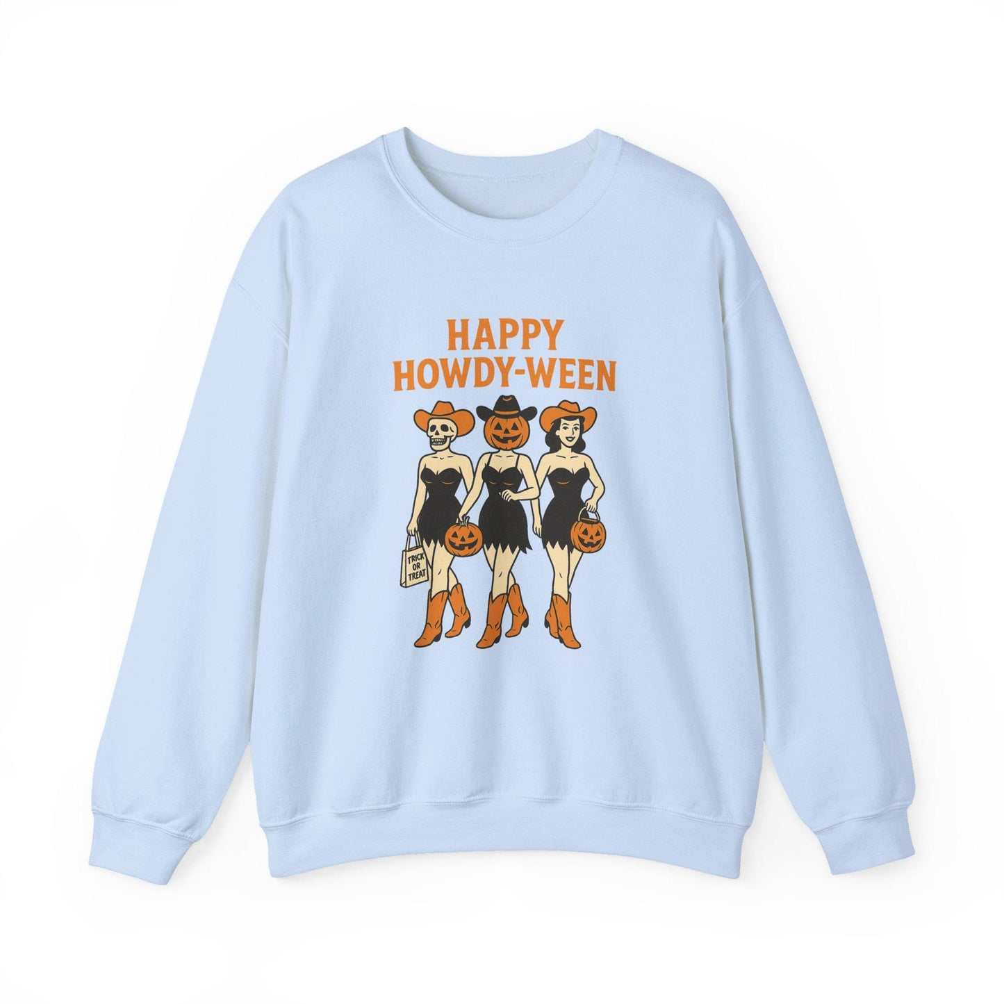 Western halloween "happy howdy-ween" scary cowgirl PNG graphic INSTANT digital download for tshirt sublimation or dtf