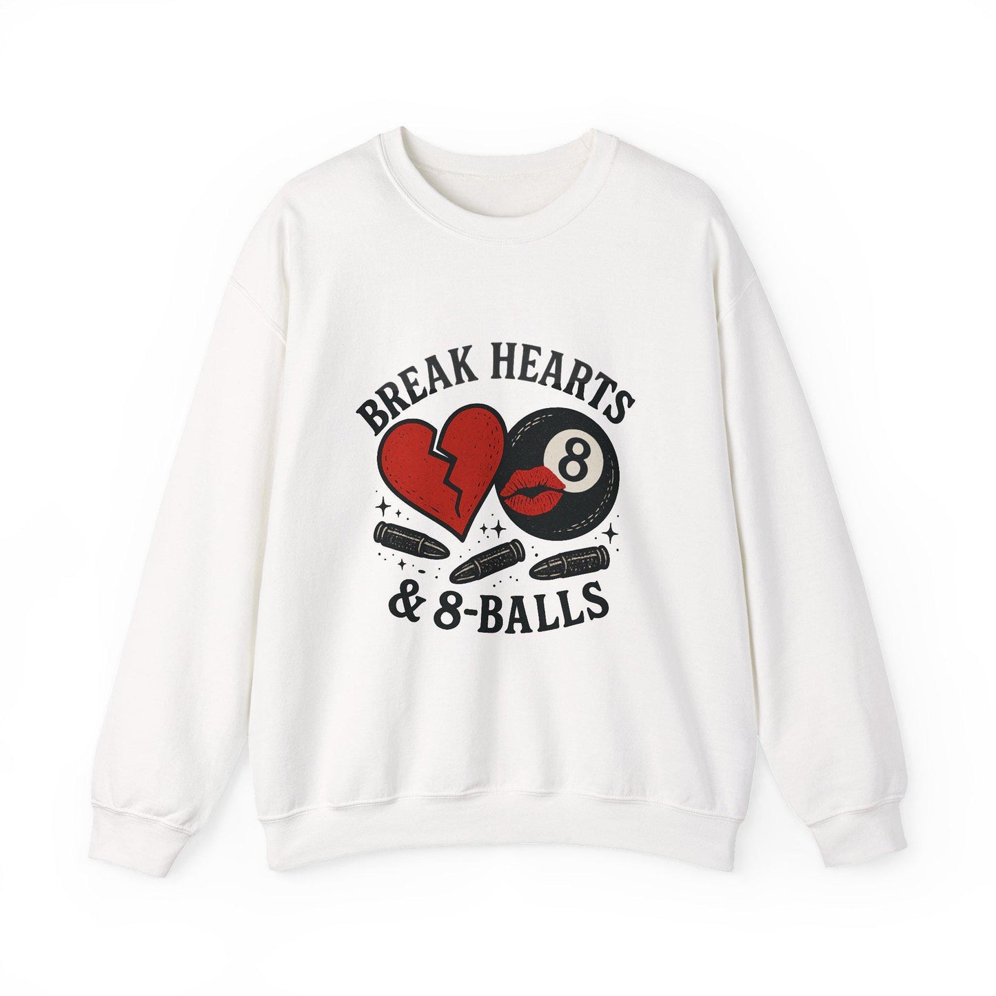 Break hearts & 8balls PNG graphic INSTANT digital download for tshirt sublimation or dtf