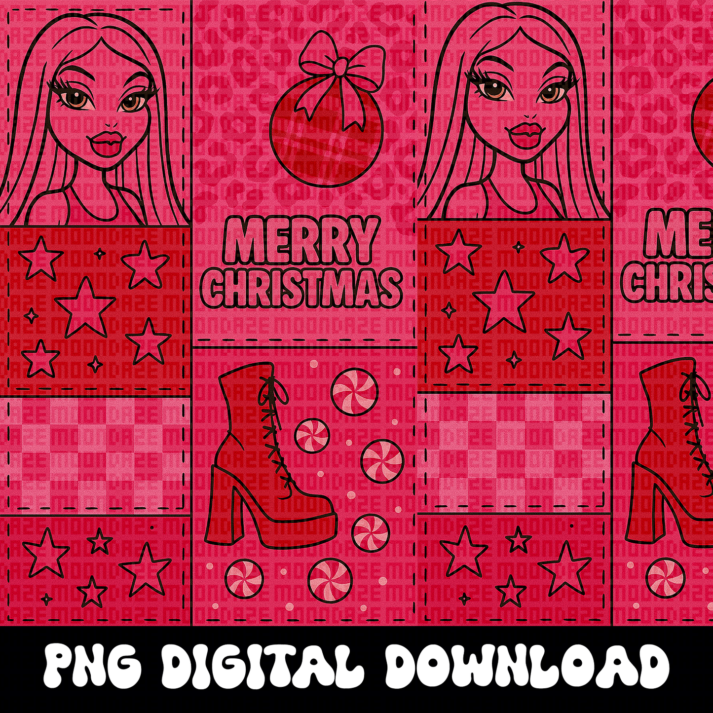 Christmas BRATZ SEAMLESS pattern