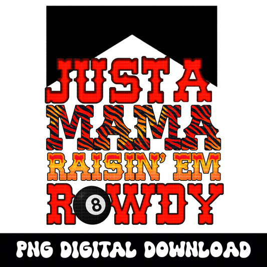 MAMA PNG Graphic | Western 8ball Mother Design | Overstimulated MOM File | Yallternative Download