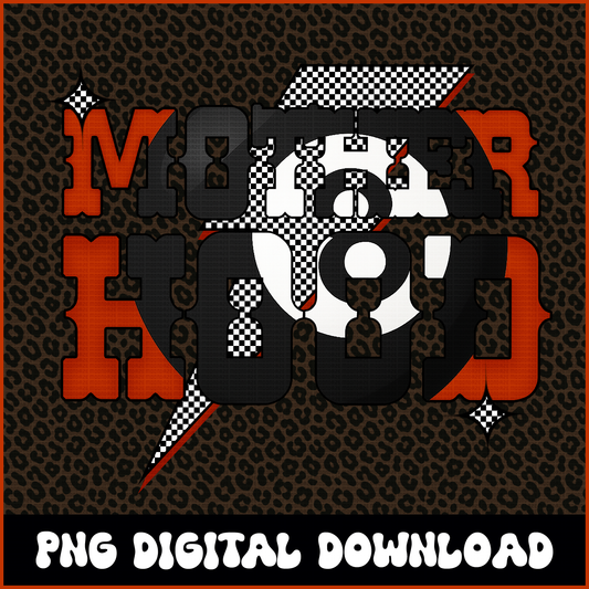 MotherHood 8ball Graphic | Mama Checker Design | Trendy Edgy MOM PNG Sublimation